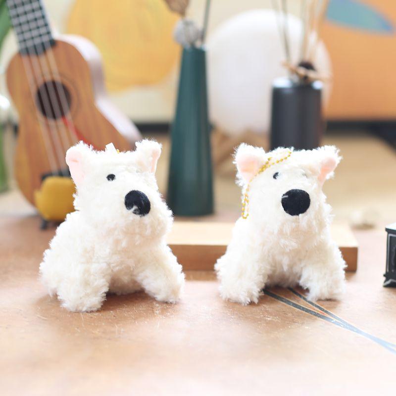 Cute Cute West Highland Puppy Pendant Plush Toy Doll Puppy Bag Hanging Keychain Doll