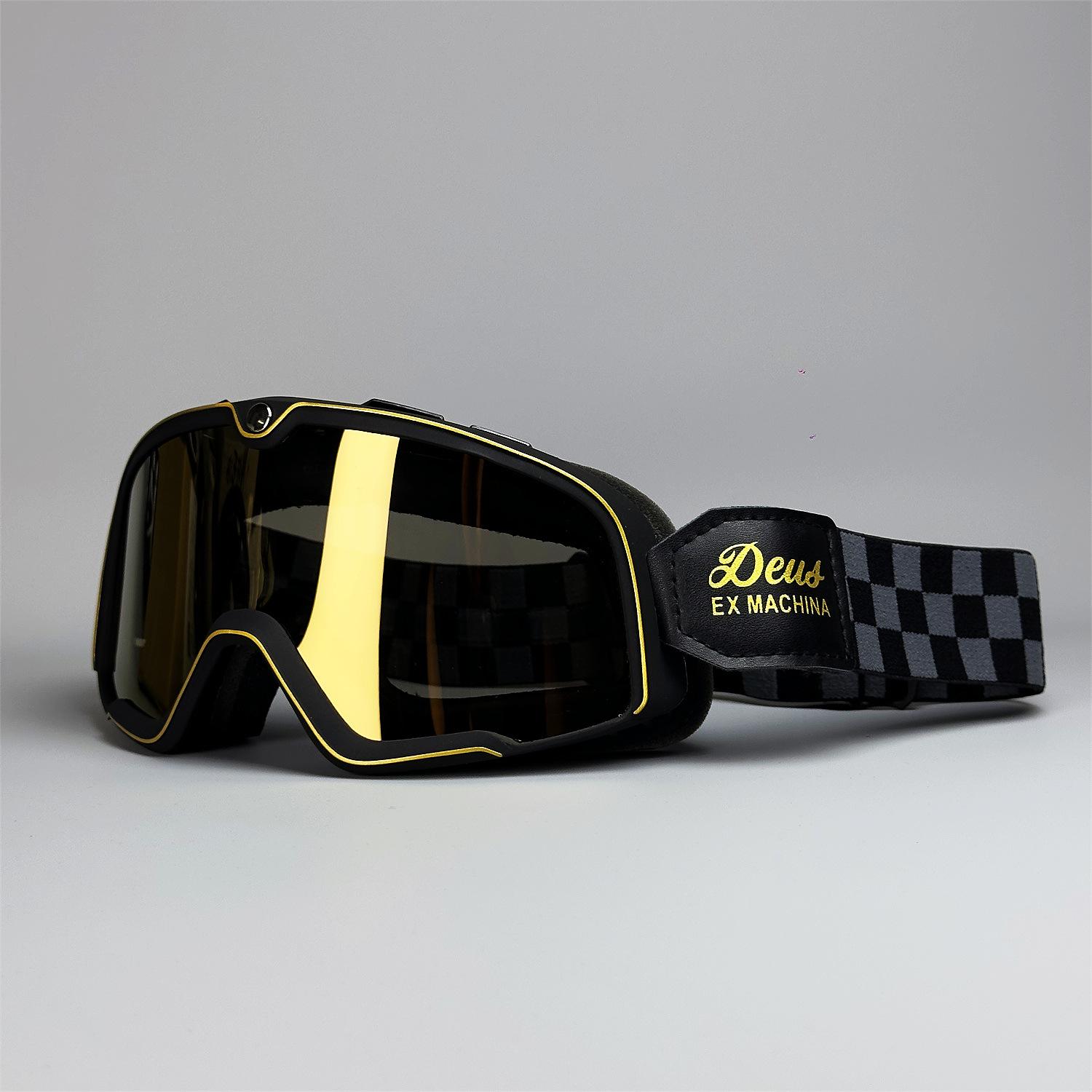 

Motorcycle Glasses Riding Goggles Harley Vintage Windproof Sand Goggles 3/4 Helmet