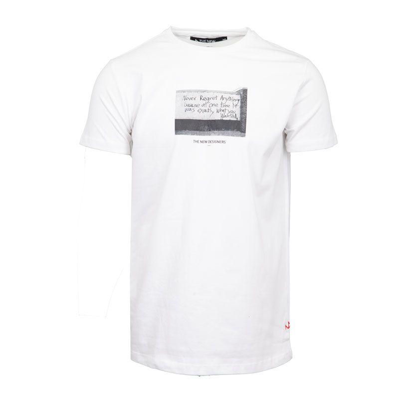 Men's White Quote Print T-shirt THE NEW DESIGNERS