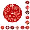 Tree Christmas Skirt Red Plaid Santa Elk Carpet Mat Cover Home Decoration Xmas