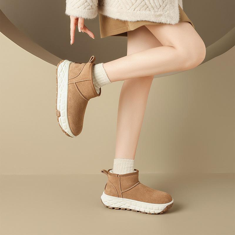 Augustine snow boots women's 2025 new winter leisure sports piled thickened outdoor short boots platform cotton shoes