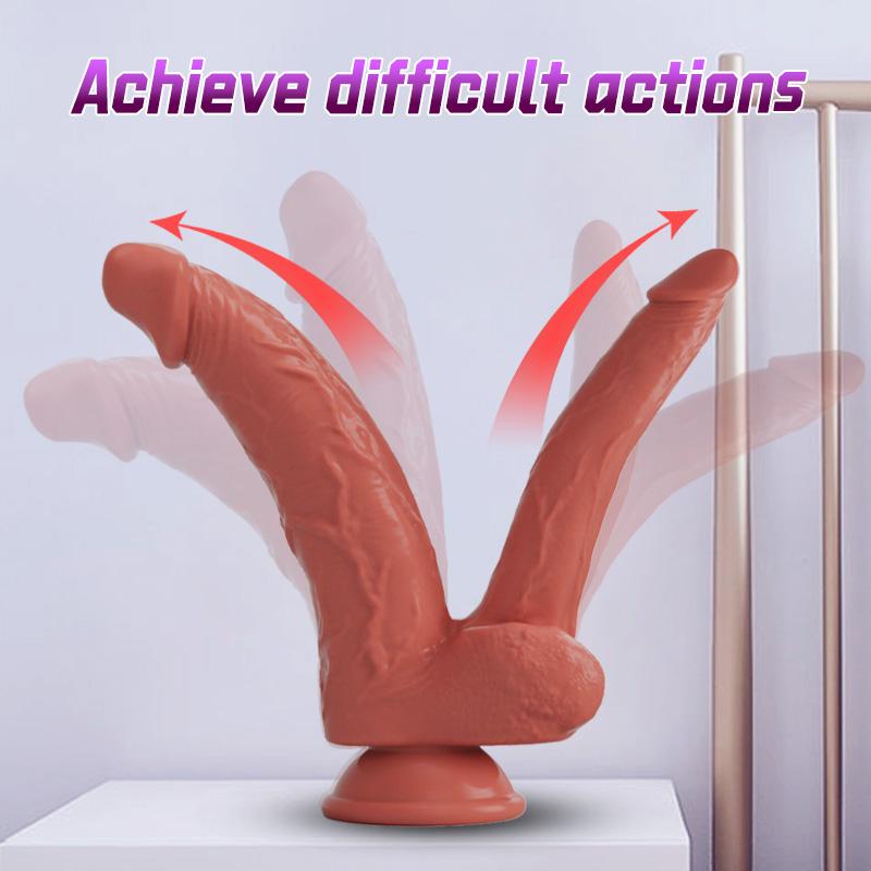 Double-Ended Realistic Silicone Dildo - Soft Dual Adult Toy for Women, Flexible Sex Toy for Enhanced Intimacy
