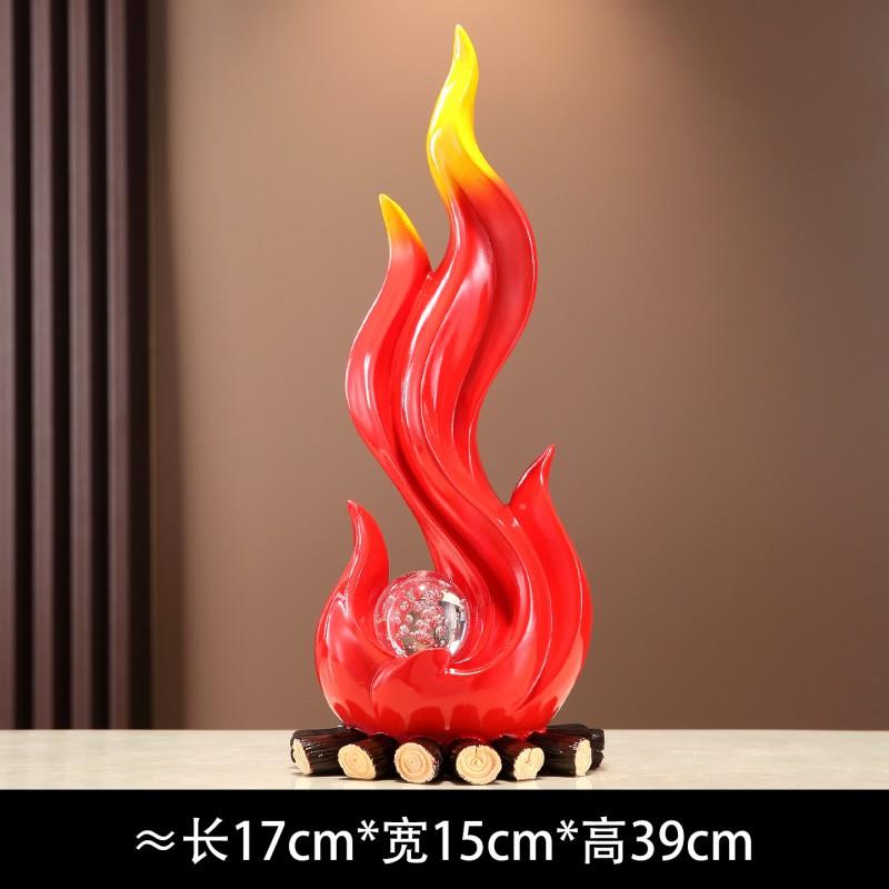 Red Torch Flame Lamp Decor Living Room Entryway Housewarming Opening Gift