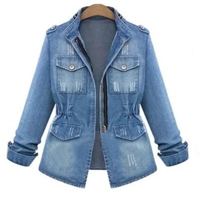 Female Women Ladies Denim Jacket Skinny Denim Jacket Autumn and Winter Clothes