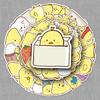 50PCS Cute Little Yellow Chicken Graffiti Stickers for DIY, Diary, Phone Cases, Suitcases - Waterproof and Cartoon-Inspired