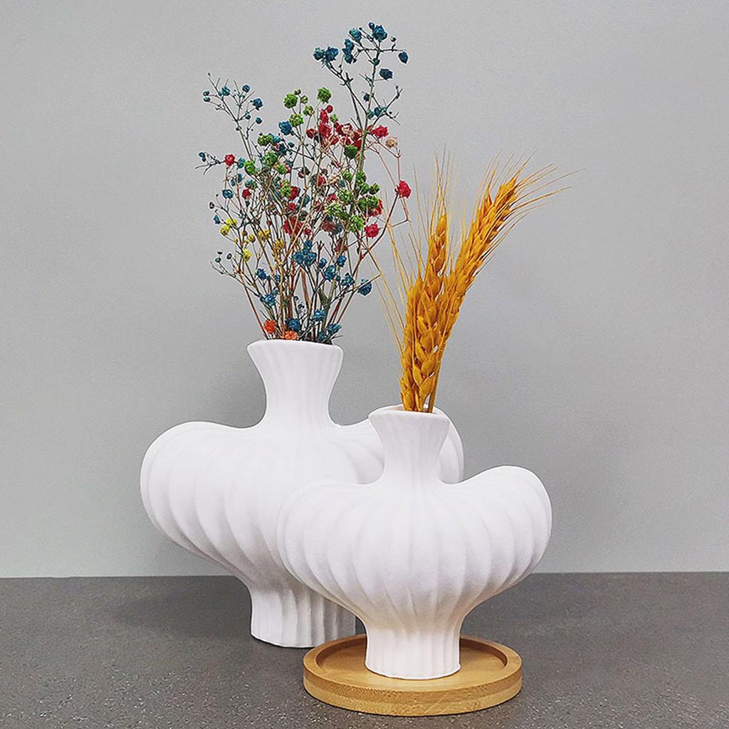 Silicone Vase Moulds Silicone Planter Molds Striped Shape Craft Molds Sculpture Moulds Suitable for Flower Arrangements