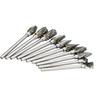 Electric Grinding Accessories 10pcs 0.12*0.24inch Tungsten Steel Carbide Milling Cutter for Rotary Burr Tool Set CNC