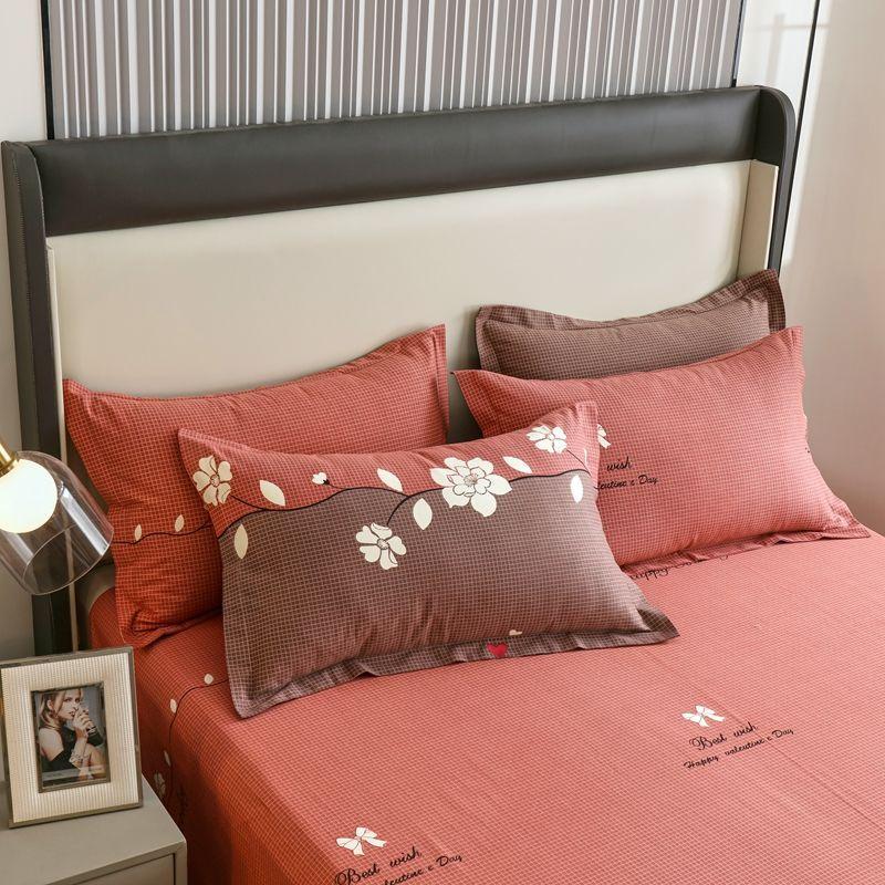Pillowcase: A Pair of Pure Cotton, Thickened and Ground Cotton Pillowcases, 48 * 74cm, Standard Adult Envelope Style