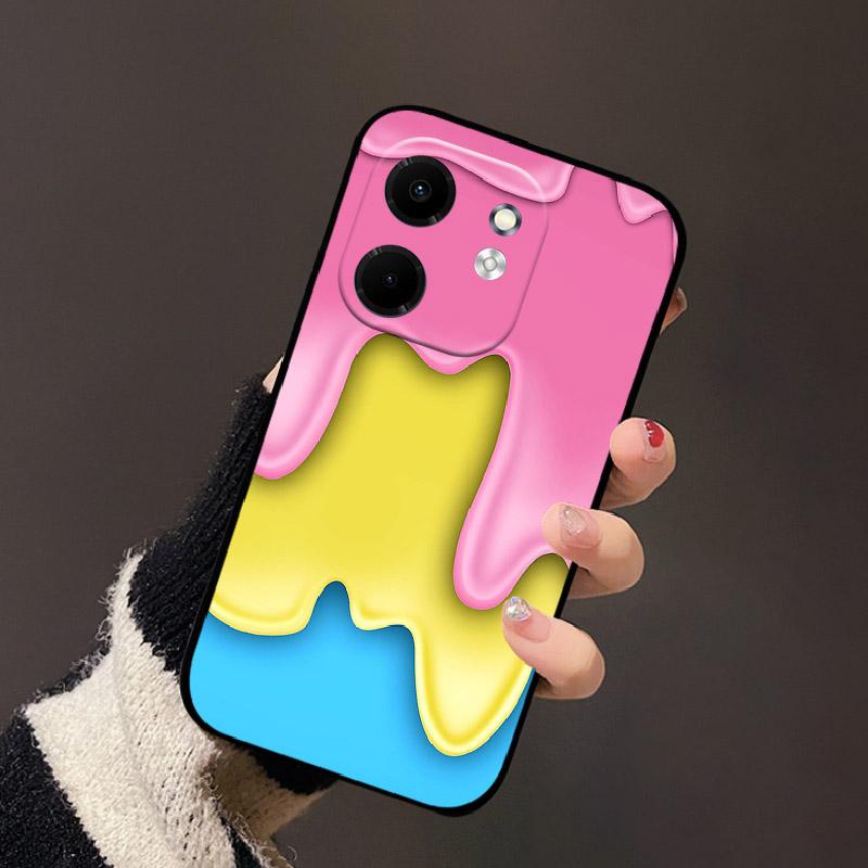 For Infinix Smart 9 Phone Case For Infinix Hot 50i Black Silicone Soft Phone Back Cover For Infinix Smart 9 Hot 50i Fundas Coque
