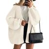 Women's Fashion Solid Color Coats Long Sleeved Knitted Casual Cardigan Sweater Jacket