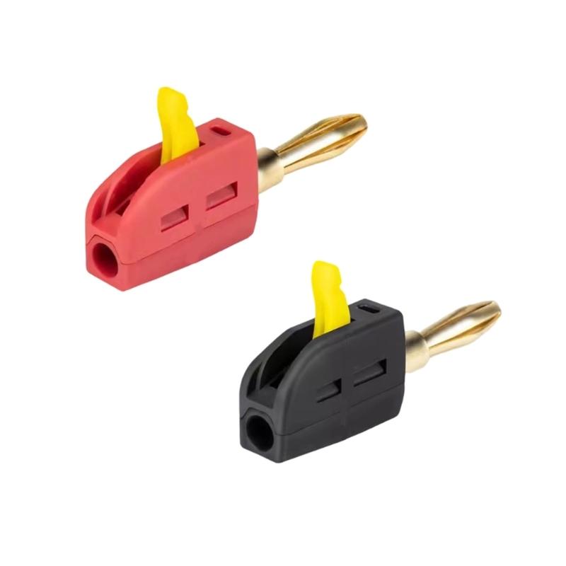 4mm Banana Plugs Connector High Current 32A Quick Connect Terminals Gold Plated Male Speaker Plugs