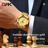 OPK 8141 Original Business Men's Watch Waterproof Luminous Stainless Steel Golden Luxury Classic Quartz Wristwatch for Man New