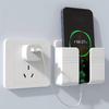 Wall Mount Phone Holder Adhesive Punch Free Remote Control Holder Plug Organizer for Home Bedroom Kitchen Office Storage