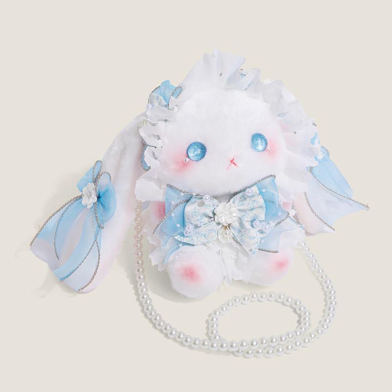 Rabbit Rabbit Mini Crossbody Bag With Pearl Chain For Daily Girls