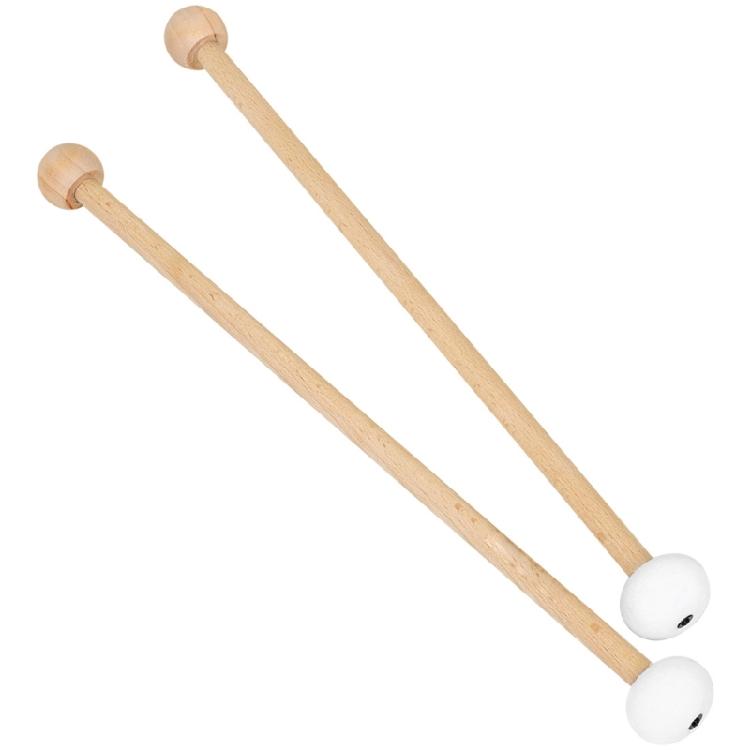 Double Side Drumsticks Ergonomic Handle Drum Sticks Wood and Felt Texture Suitable for Stage Performances and Practice