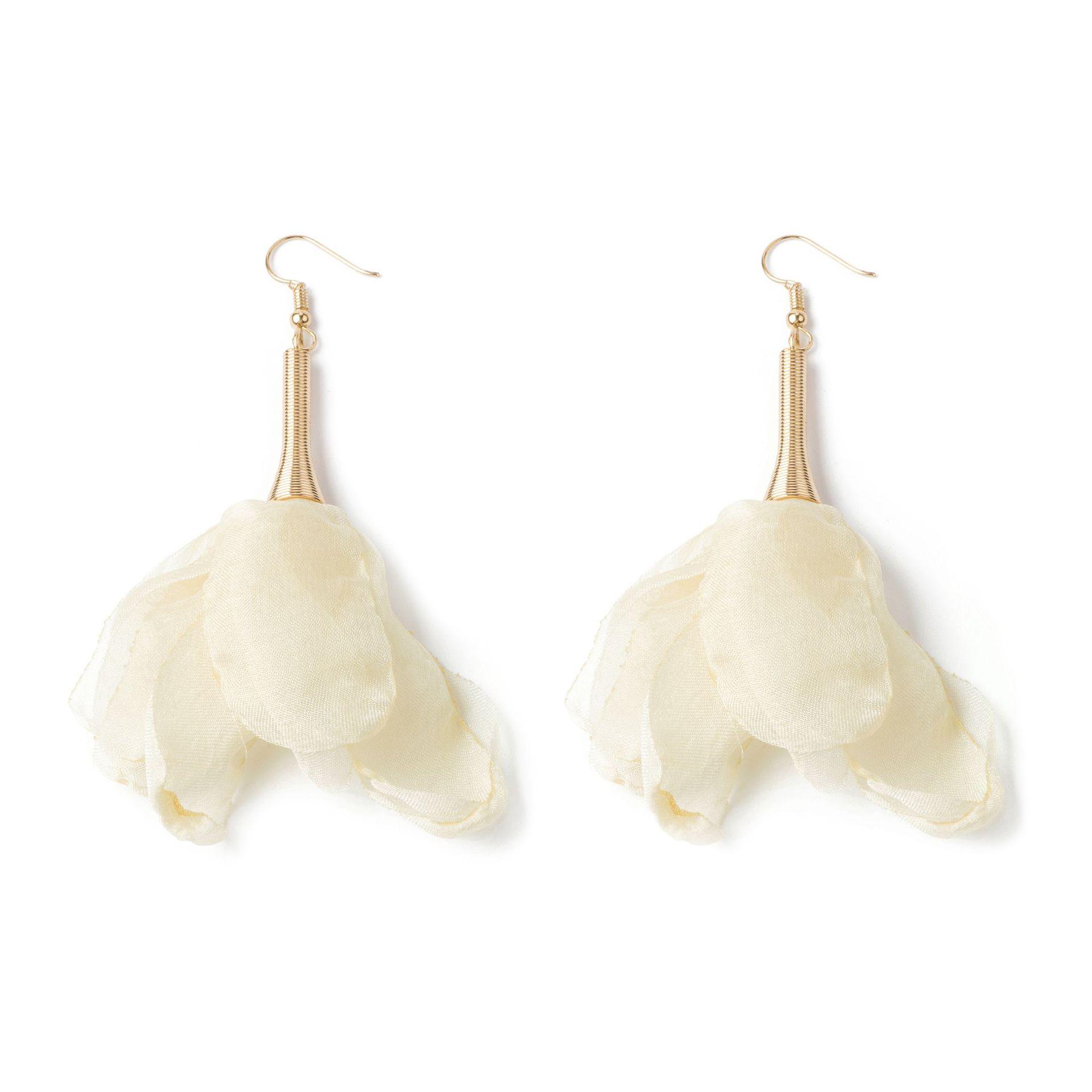 

Дондэмун Элегантные серьги-гвоздики с жемчугом, цветами, кружевом и сеткой белый