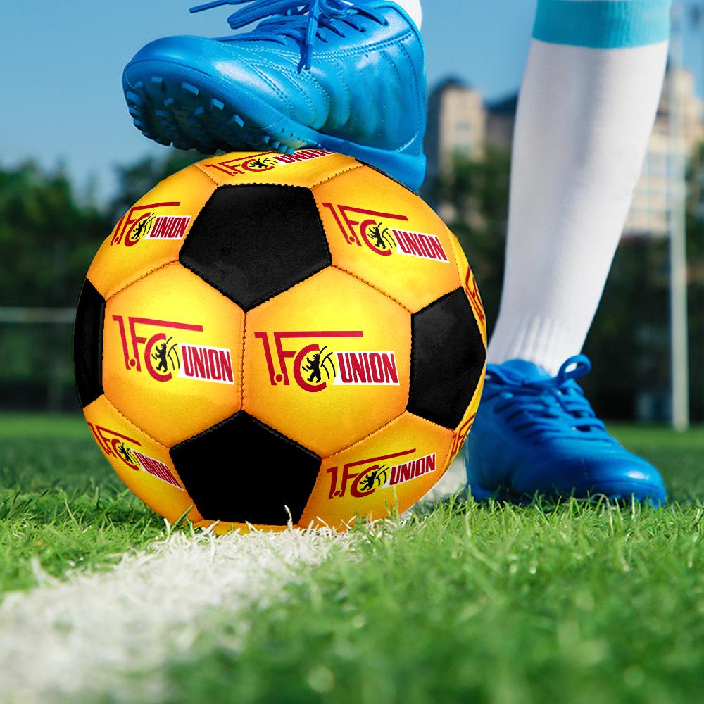 Union Berlin Hallenfußball Ball Bunt Maschinengenäht PVC Größe 5 Teamtraining Wettkampfbereit Langlebig Hoher Rückprall Coole Sportgeschenk