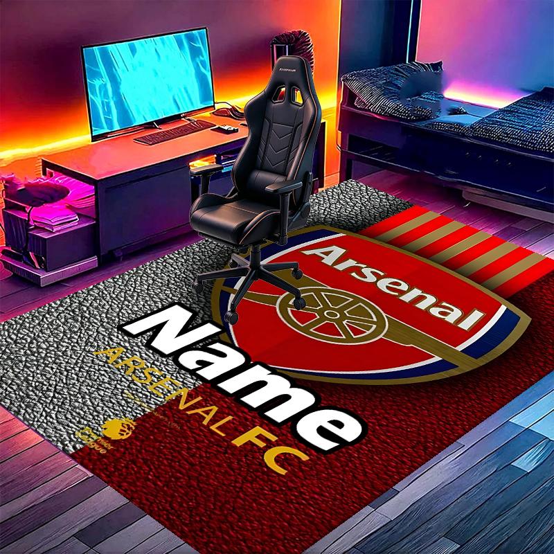 Custom Name Personalized football team Print Carpet, Versatile Home Decor Rug, for Playroom, Apartment, Balcony, Entryway, Hallway Gift