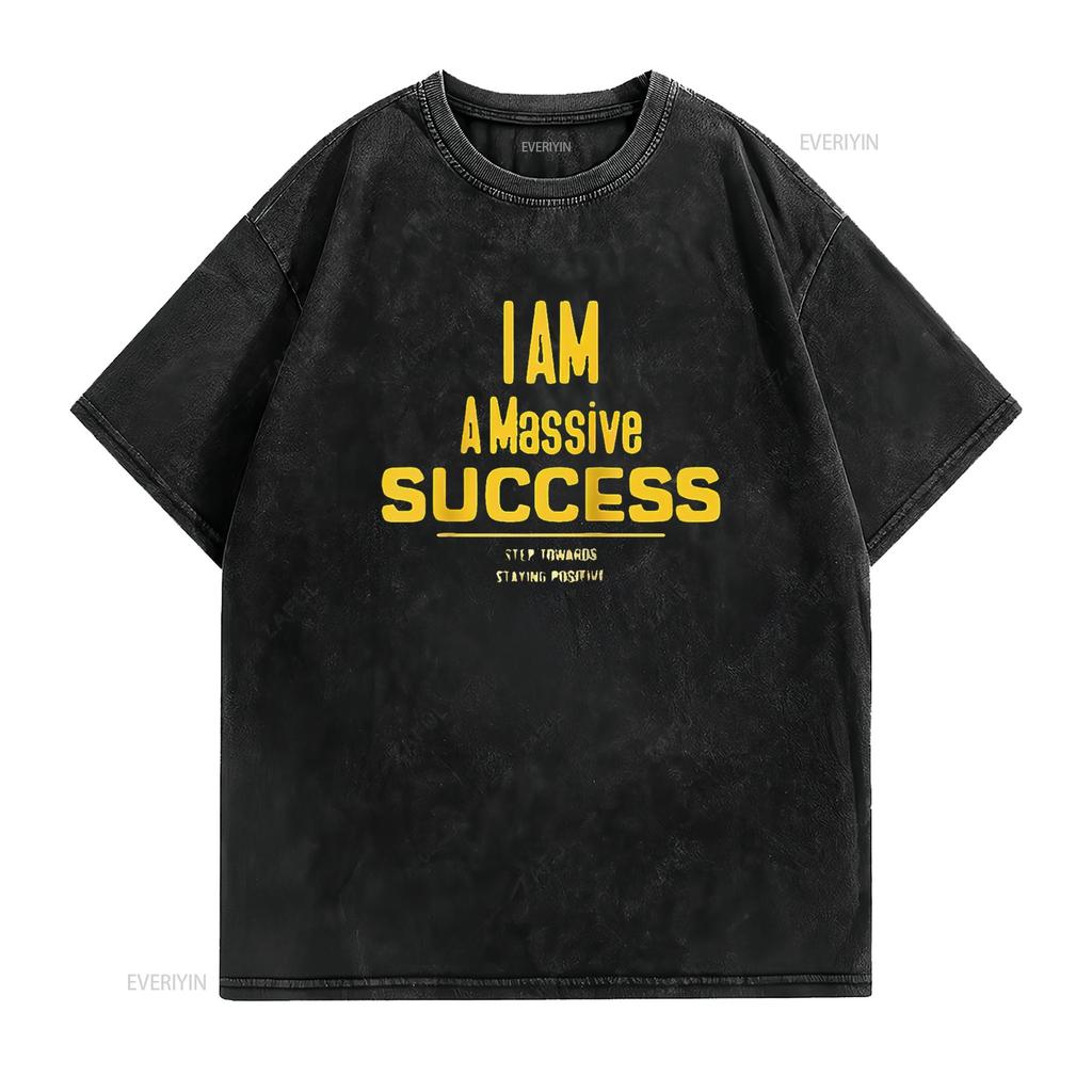 Mens Motivational I Am Quote Design For Business Success Raglan Baseball T Shirt White vintage Washed homme designer clothes