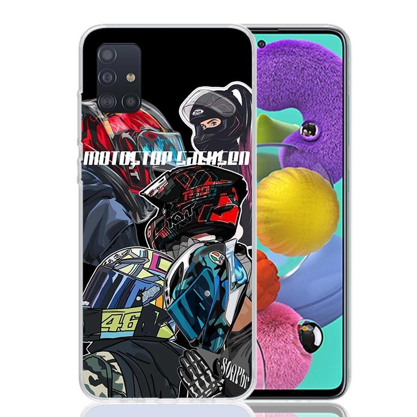 Motorcycle Rider Helmet For Samsung Galaxy A52S A42 A32 A22 A12 A02S A51 A50S Phone Case A41 A31 A21S A30S A20S A20E A70 A71 A40