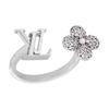 Rhinestone Rings Women's Silver M1800S