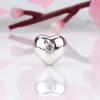 Fibbia di Posizionamento a Forma di Cuore Rosa in Argento Sterling S925 - Accessorio per Gioielli a Clip a Forma di Cuore Fai da Te