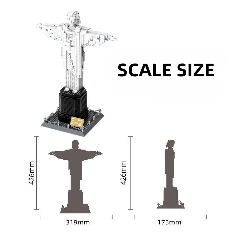 973PCS World Famous Modern Architecture Building Blocks Statue of Christ The Christ Redeemer Assembly Bricks Christmas Gifts