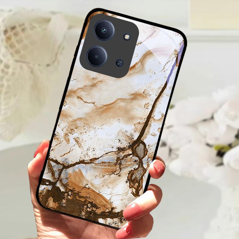 Etui Do Xiaomi Redmi 15C 4G Global Case Luksusowe Szkło Hartowane Ochrona Aparatu Tylna Pokrywa Do Redmi15C 15 C Odporne na Wstrząsy Fundas