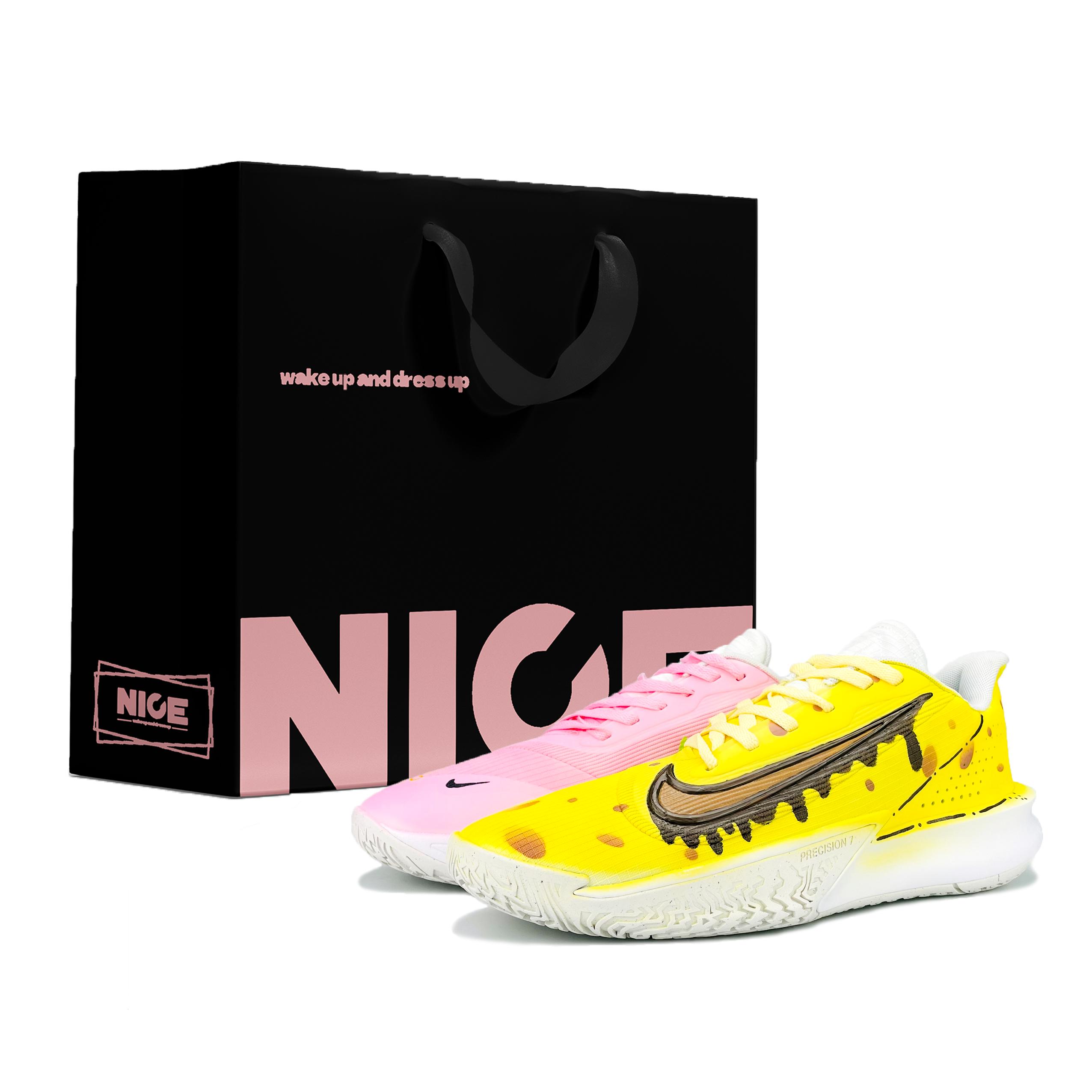 

Nike Precision 7 Low top Basketball Shoes Men s Yellow Pink FN4322-100(Team1324-LD) 44