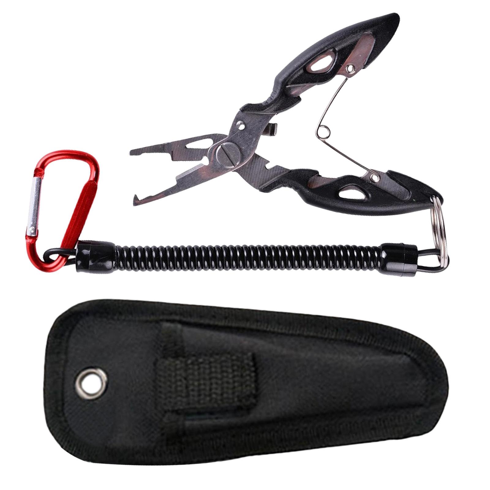 

Рыболовные плоскогубцы многофункциональные нержавеющие кусачки для лески со шнуром из нержавеющей стали захват для извлечения крючков инструмент для рыболовных снастей чёрный