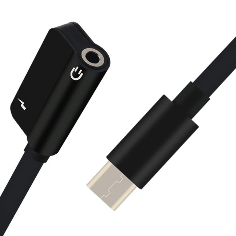 Two Function Type C To 3.5mm Converters Supports Sound Output and Quick Charge