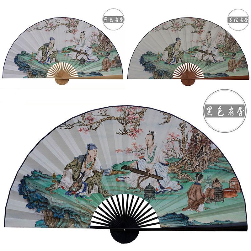 50x88cm Große Blumen Vögel Papierfächer Wandbehang Dekorativen Faltfächer Büroflur Zuhause Wohnzimmer Dekorativer Fächer