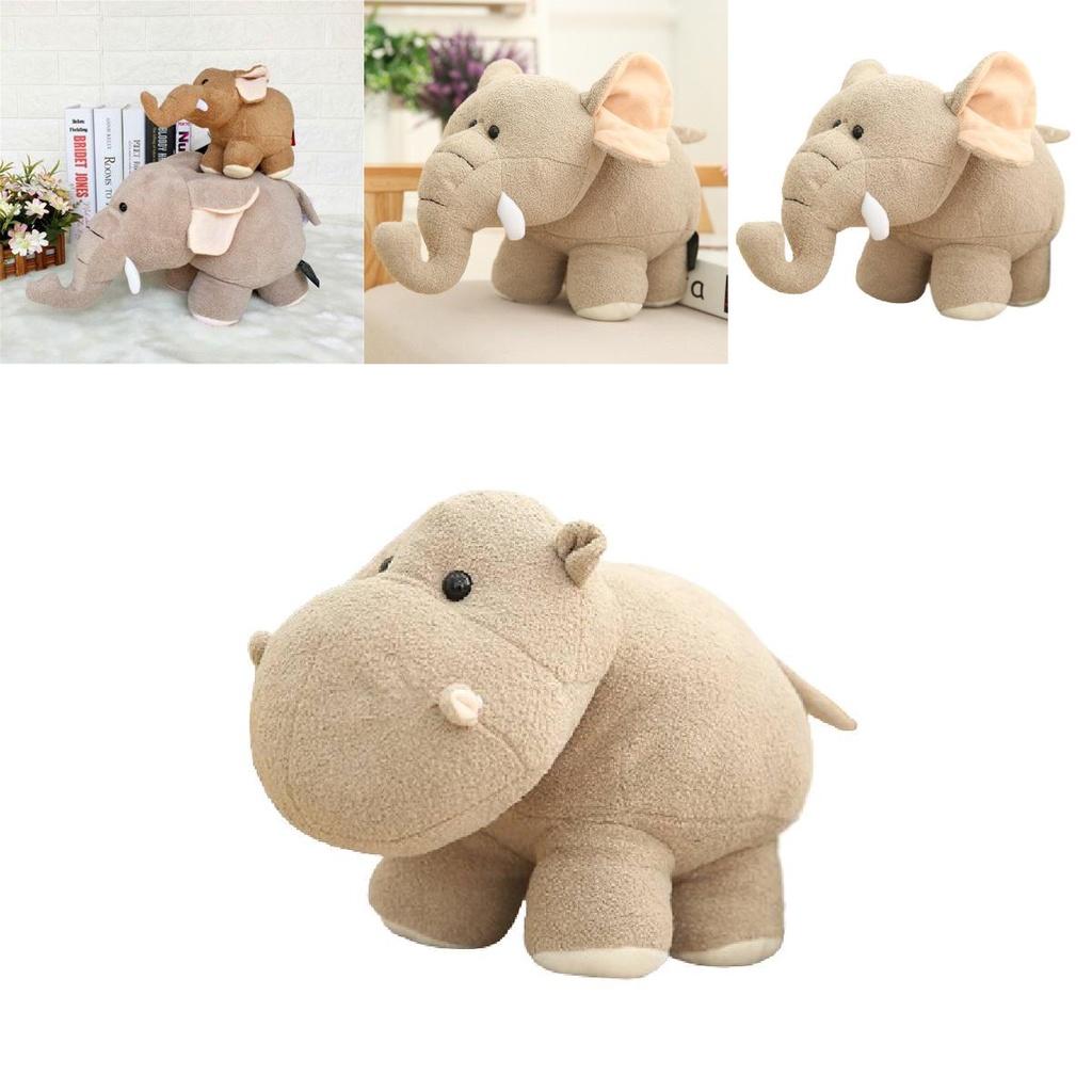 Peluche Realistici di Ippopotamo ed Elefante per Regali di Compleanno dei Bambini