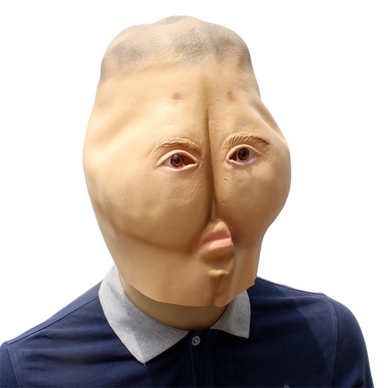 Lifelike Halloween Party Mask Featuring Eco-friendly Latex Butt Head Design