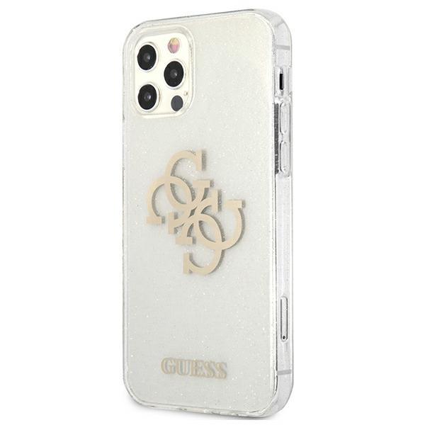 Guess Guhcp12Lpcugl4Gtr Iphone 12 Promax 6,7 Transparent Hard Case Glitter 4G Big Logo