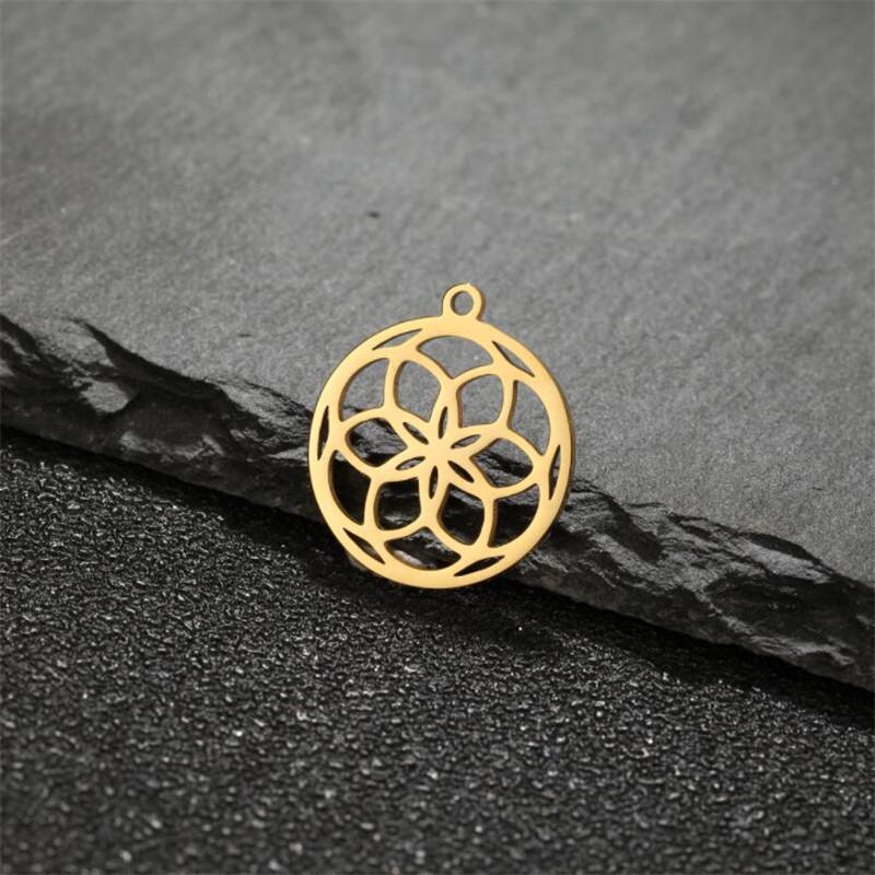 5Pcs/Lot Mini Stainless Steel Charms Fashion Metal Leaf Flower Butterfly Sun Pendants for Makings DIY Jewelry Handmade Craft