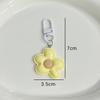 Color Flower Pendant Keychains Bag Earphone Case Pendant DIY Accessories Car Key Ring Candy Color Key Chains Decor Jewelry