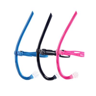 Children's Front-Mounted Silicone Freediving Snorkel for Swimming Training