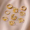 316L Stainless Steel Ring for Women Gold Color Rings Female Vintage Wedding Jewelry 2024 Trendy Accessories Birthday Gift Anillo