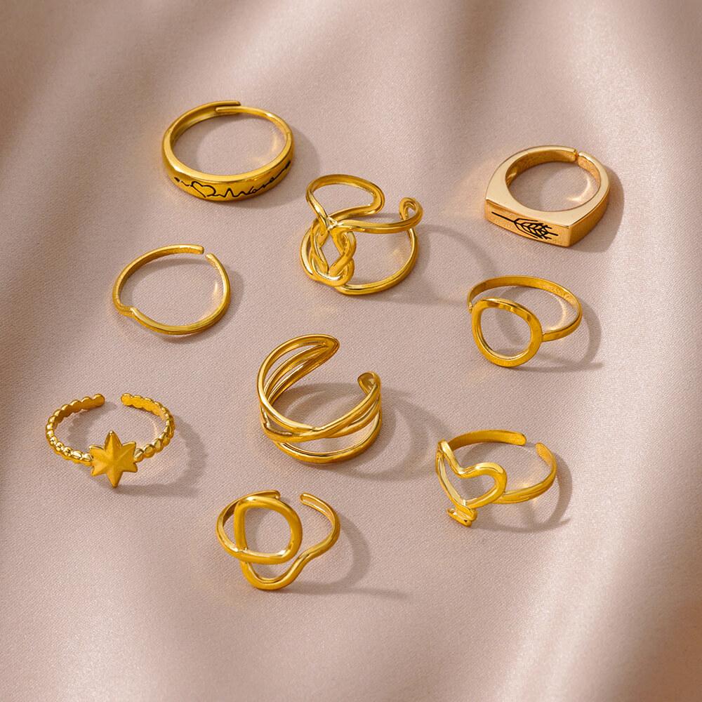 316L Stainless Steel Ring for Women Gold Color Rings Female Vintage Wedding Jewelry 2024 Trendy Accessories Birthday Gift Anillo