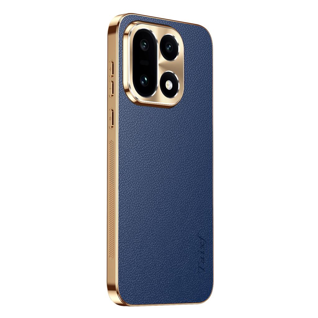 PU Kůže Pokovování Nárazuvzdorný Kryt na Telefon Pro OnePlus 15 Textura Vzor Liči TPU Měkký Rám Pouzdro Pro OnePlus 15 1+15 Skořepina