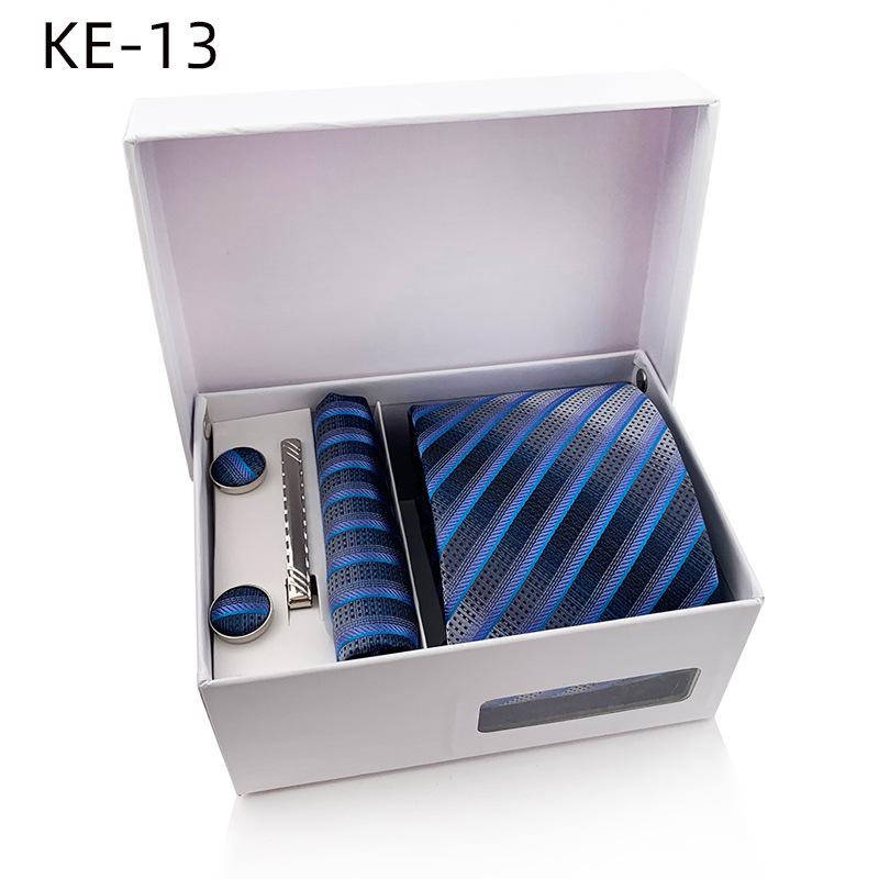 Men'S Tie Gift Box 6-Piece Set Tie Pocket Towel Scarf Cuff