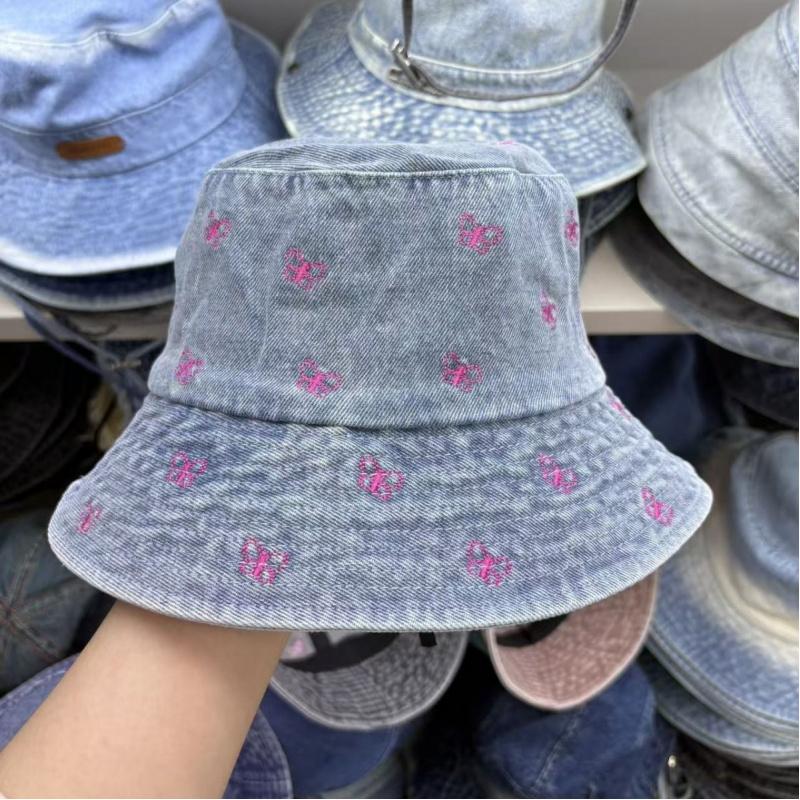 Embroidered Fisherman Hats Women, And Trendy Bucket Hat Vintage Foldable Sunshade New Casual