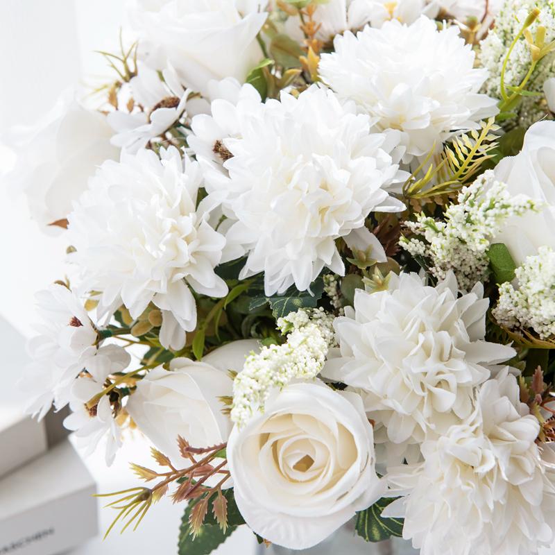 High Quality Artificial Flowers New 's Decoration Wedding Garden Rose Arch Christmas Home Fake Silk Rose Hydrangeas Vase for