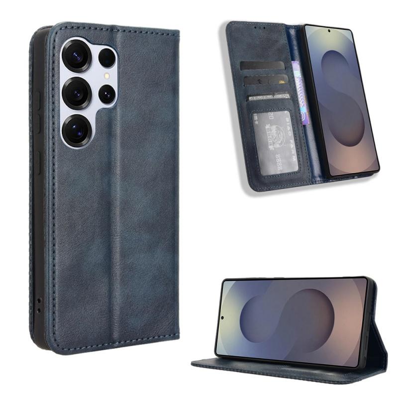 For Samsung Galaxy S25 Ultra leather retro self-adhesive phone case For Galaxy S25 S24 S23 Plus case flip magnetic wallet case