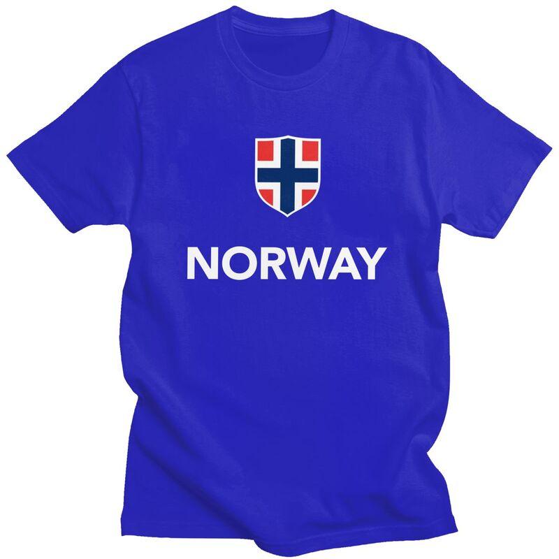Custom Fashion Norwegian Proud Norway Flag T Shirt Men ShortSleeve Tshirt Casual Tee Pure Cotton Slim Fit Tshirts Merch