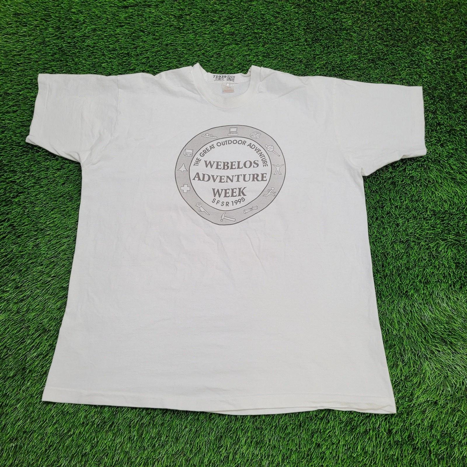 Vintage 1995 Webelos Adventure Week Shirt XL 24x30 SFSR L