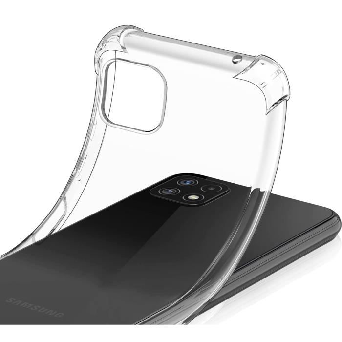 Coque Antichoc - Phonillico - Samsung A22 5G - Silicone Souple - Protection Renforcée - Transparent