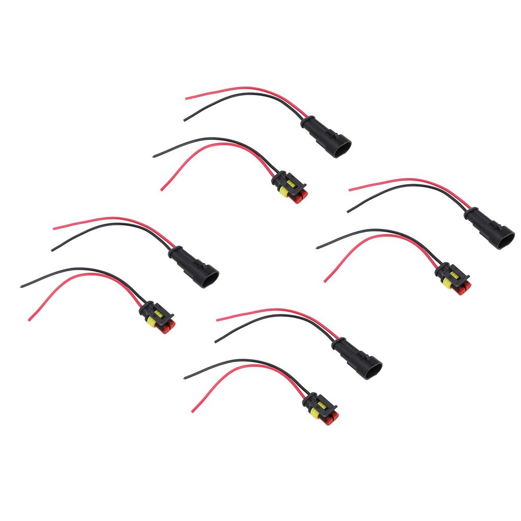 4 Sätze 2-poliger Stecker- und Buchsenadapter Elektrischer Verbinder Kabelbaum für Automobile Motorräder Wohnmobile