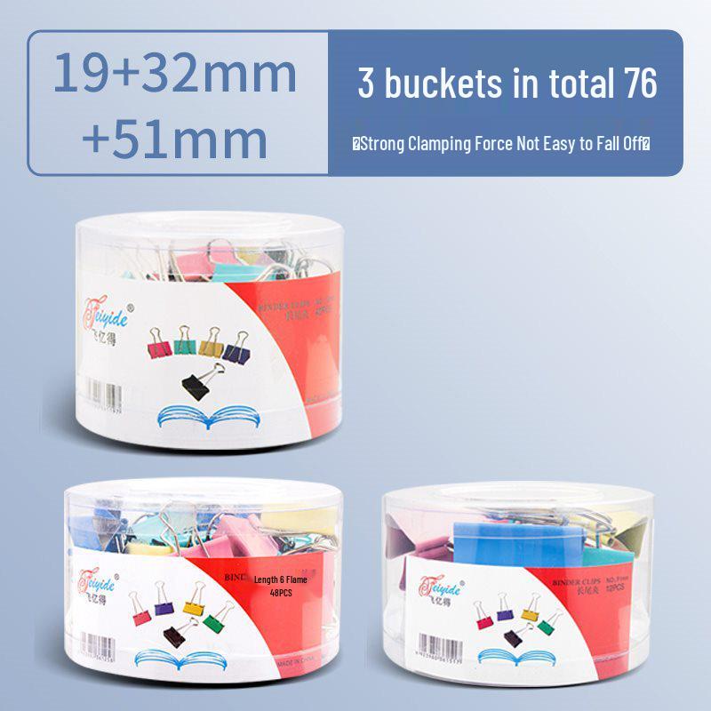 Mixed Pack of Colored Bulldog Clips - Large, Medium, and Small Paper Clips for Documents and Books